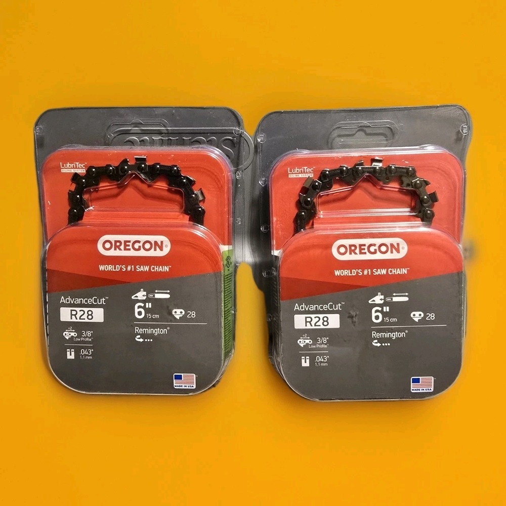 Oregon R28 6" Advance Cut Saw Chain Fits Remington Lot of 2 NEW MADE IN USA 🇺🇸